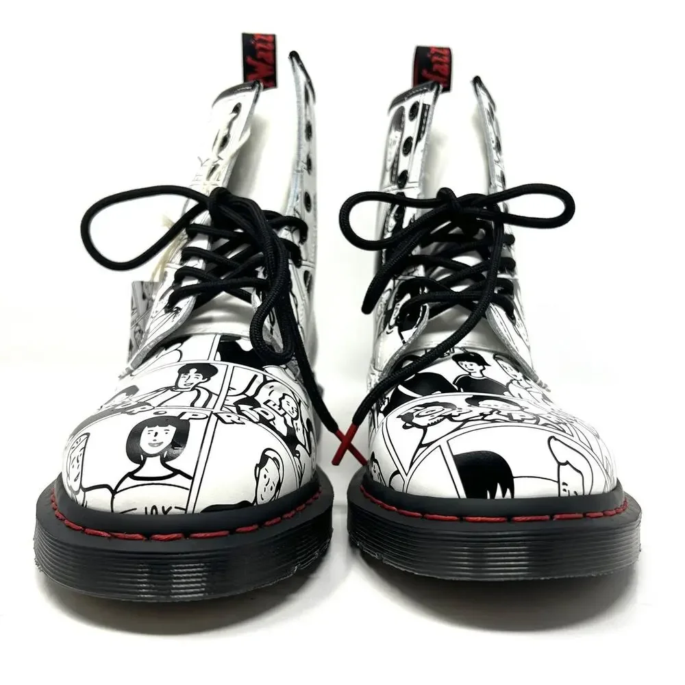 Doc DR. MARTENS 1460 For Pride Fuyuki Kanai Leather Boot Sz Mens 9 / Womens 10 - Picture 3 of 16